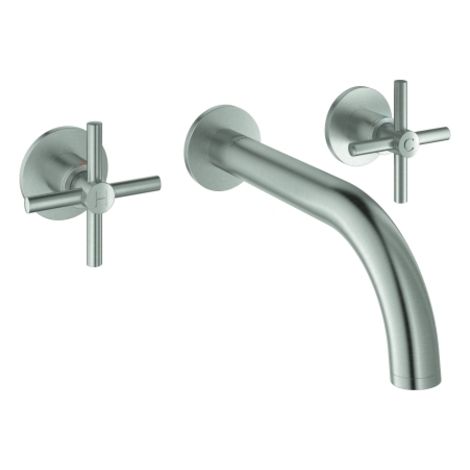 Grohe Atrio Batteria a 3 fori per lavabo Taglia M Cromo spazzolato, 20661DC0 (1/2)