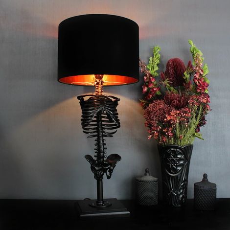 Skelett-Tischlampe, klassische gotische Dekolampe für Zuhause, Skelett-Tischlampe (1/4)