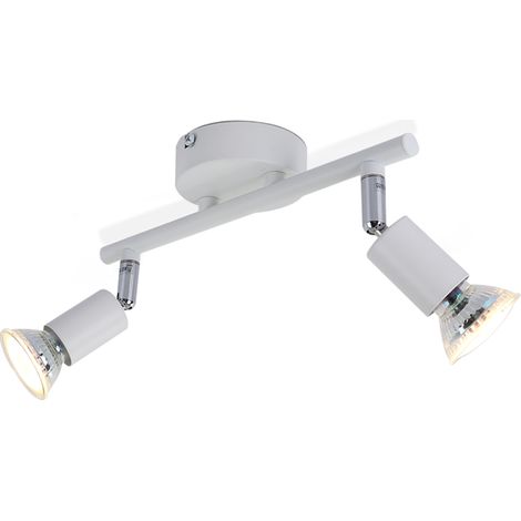 GBLY Lámpara de Techo LED 2 Puntos GU10 - Foco de Techo Lámpara de Techo Moderna Lámpara de Dormitorio Foco Foco de Techo Interior Blanco para Sala de Estar Baño Cocina Oficina