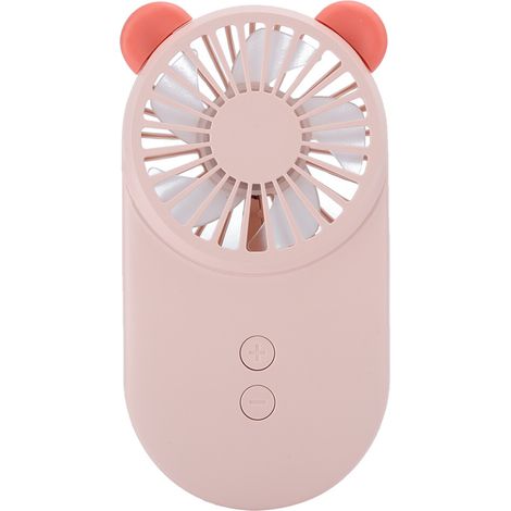 Mini ventilatore portatile, riutilizzabile, dal design grazioso, ricaricabile tramite USB, compatto e pieghevole, con velocità regolabile e luce LED, potente alimentatore, ideale come regalo per donne