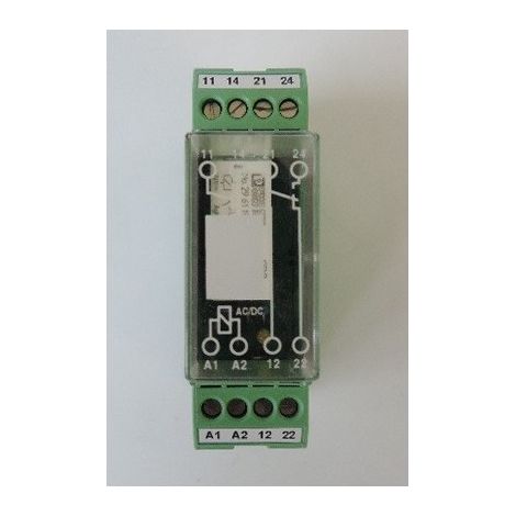 Relais modulaire miniature 2RT 24V AC/DC avec embase EMG 22-REL/KSR- 24/21-21 PHOENIX CONTACT 2950323 (1/2)