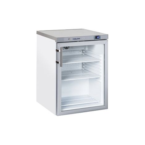 Armoire réfrigérée 200L avec porte en verre thermostat numérique classe A 3 étagères - Cool Head (1/5)