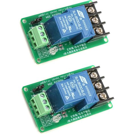 2pcs 5V 30A Module de relais d’isolation d’optocoupleur monocanal prend en charge le déclencheur haut et bas 5V (1/5)