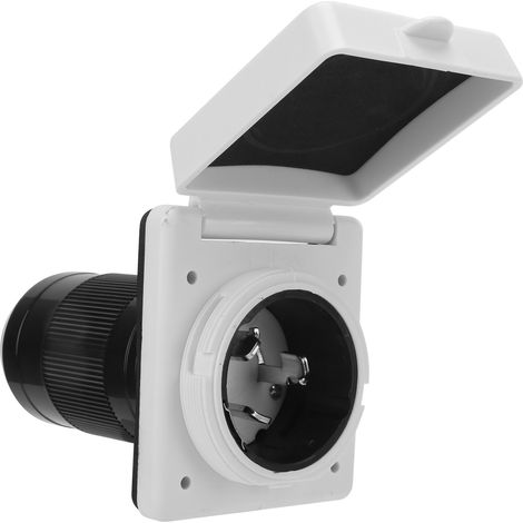 Boîtier d'alimentation pour camping-car américain, prise 50 A 125/250 V, résistant aux UV, étanche, modification sécurisée (1/5)