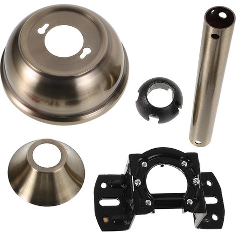 Adaptateur Support de Ventilateur de Plafond en Acier Inoxydable pour Plafonnier Stable et Sécurisé, Installation Facile Kit 1 Set Couleur Aléatoire pour Salon (1/5)