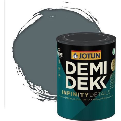 Peinture Bois - DEMIDEKK INFINITY DETAILS - Lasure Opaque Satinée - RAL 7031 - 0,75L (1/2)