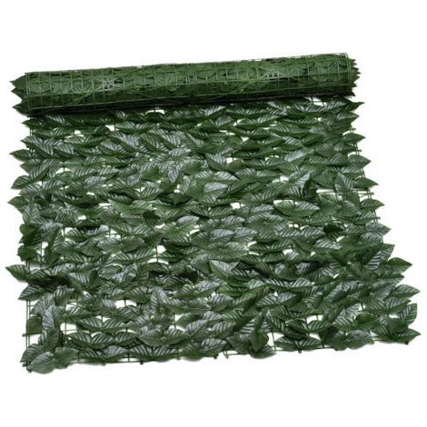 Clôture Artificielle de Feuilles de Lierre artificielles, Écran de clôture antivol de Jardin extérieu,Mur Vegetal clôtures décoratives Faux Fond d'écran d'herbe-100300CM (Feuille de pomme)