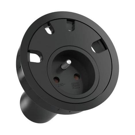 BACHMANN LOOP IN UTE STECKDOSE AVEC 4X KABELDURCHFÜHRUNG, NOIR (938.002)
