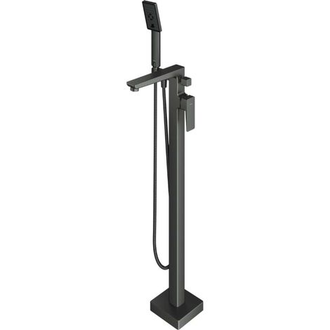 OMNIRES Parma - Grifería de bañera para suelo, con cuerpo, de grafito PM7433GR