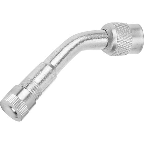 Prolongateur de valve à angle droit 90° 135° 45° pour pneus de voiture moto vélo - Argenté (1/5)