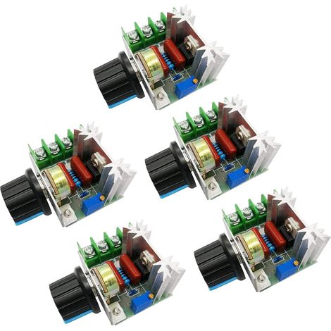 AC 50-220 V 2000 W 25 A Module régulateur de tension électronique avec régulateur de vitesse (5 pièces) (1/5)