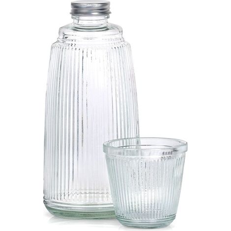 Carafe en verre avec verre 1 l + 220 ml 2 pièces. (1/5)