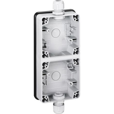Legrand 090492 Scatola Plexo 66 modulare grigia - IP66/IK08 - 2 moduli verticali