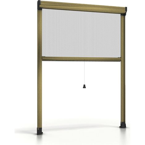 Bronzo 180 x 160 cm Zanzariera a Rullo per Finestra
