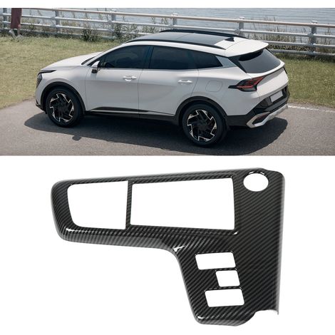 Die Zierleiste mit Carbonfaser-Textur für die Schaltkulisse der Mittelkonsole ist für den Kia Sportage Benziner (Linkslenker) ab Baujahr 2022 geeignet. (1/5)