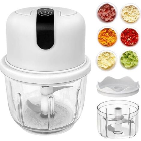 Mini Electric Food Chopper 300ML, Vegetable and Onion Cutter, Multifunctional Food Chopper for Fruits and Baby Food (1/5)