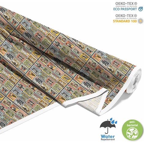 TESSUTI DECORATIVI PER ESTERNI OXFORD - motivo servizio auto retrò I DX614 (1/5)
