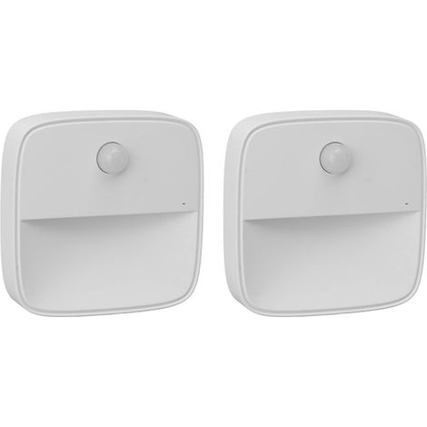 Veilleuse à Brancher ABS LED Capteur de Mouvement Veilleuse 2 Pack Blanc Chaud Mini Design pour Chambre Cuisine Couloir Usage Domestique Détection Automatique Compact 96 G