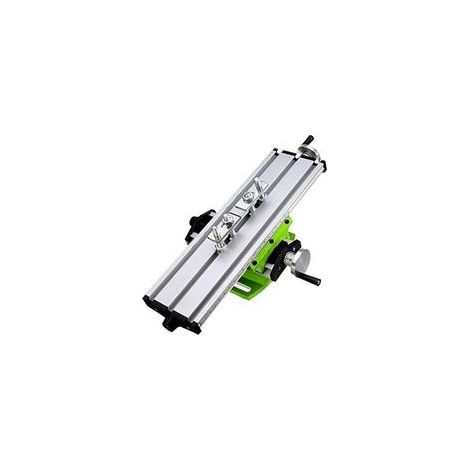 Tornillo de banco para mesa transversal deslizante de fresadora, fabricado en aleación de aluminio compuesto (broca y motor no incluidos). 1 unidad - Crezuo