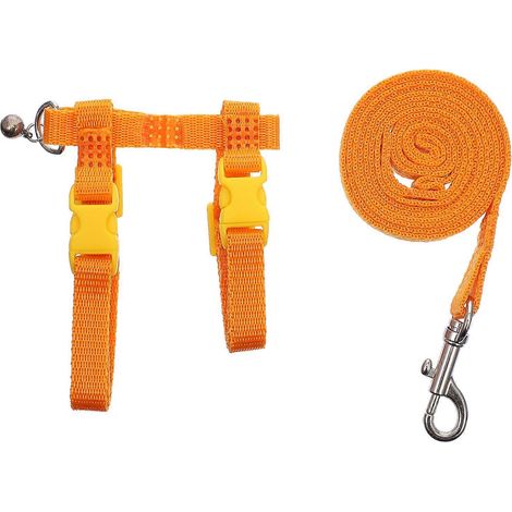 Cuerda de tracción para mascotas, adecuada para arnés de mascotas pequeñas, 2 unidades, color naranja. (1/5)