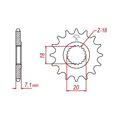 Pignon TT Lightweight Suzuki - 520 - 13 Dents - Similaire JTF427 - Made in Germany (1/2)