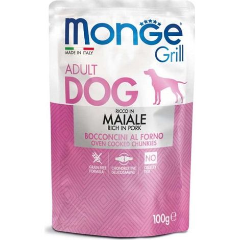 Monge Dog Grill Adult Chunks mit Schweinefleisch 100g