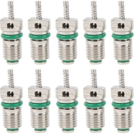 CSPARKV 10 Pièces Noyau De Valve De Climatisation, R134a Pièce De Climatisation Automobile Noyau De Valve Kit De Noyau De Valve De Climatisation pour La Plupart des Voitures (1/4)