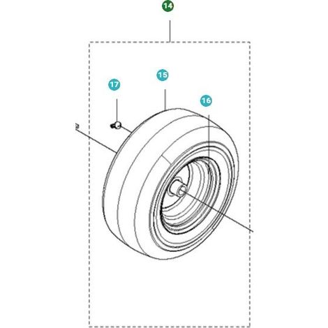 RUOTA KIT 501082301 ORIGINALE HUSQVARNA