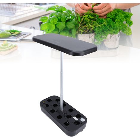 Sistema idroponico da interno con lampada LED per la crescita delle piante - Kit di germinazione senza terra - Spina USA 100-240V - Plastica 1800g/40x18cm (1/4)