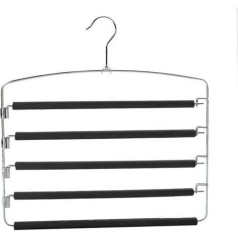 Pantalons Cintres Multicouches Anti-Glisse Garde-Robe Organisateur de Rangement pour Jeans Pantalons Foulard Jupes (1/4)