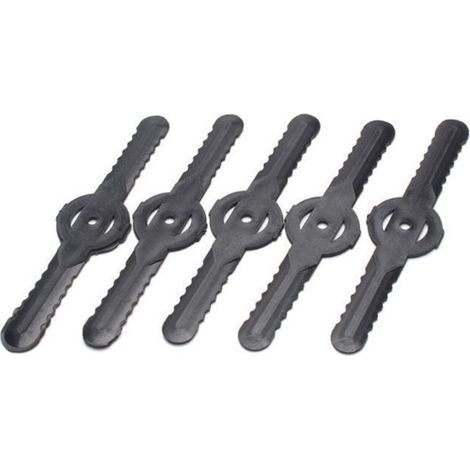 Ersatzmesser aus Kunststoff für Rasenmäher – Für Trimmer, Rasenmäher, Gartenarbeit und Rasenpflege – 10er-Packung, schwarz (1/5)