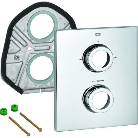 Grohe Rosette für Grohtherm F Thermostat Rapido mit integrierter 2-Wege-Umstellung für Wanne oder Brause, Chrom, 47901000