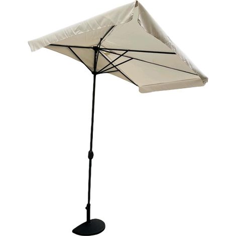 Mezzo Ombrellone a Parete da giardino Rettangolare 230 cm Alluminio con Base (99978) (1/4)
