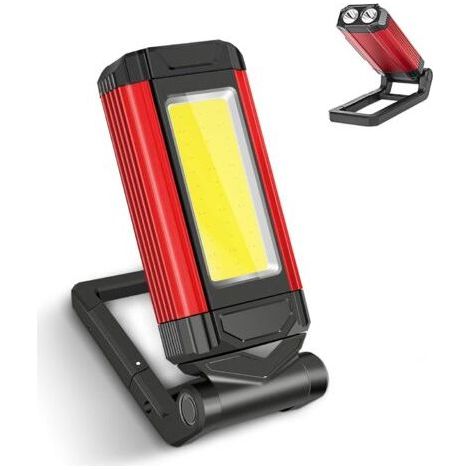Lampe Torche Travail LED Rechargeable Puissante, avec Lumière Rouge,Lampe Poche Aimantée Étanche IPX6 peut être Utilisée (1/5)