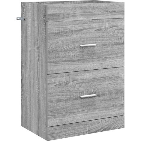 Bathroom Under Sink Cabinet Grey Sonoma 56 x 37.5 x 81 cm vidaXL
