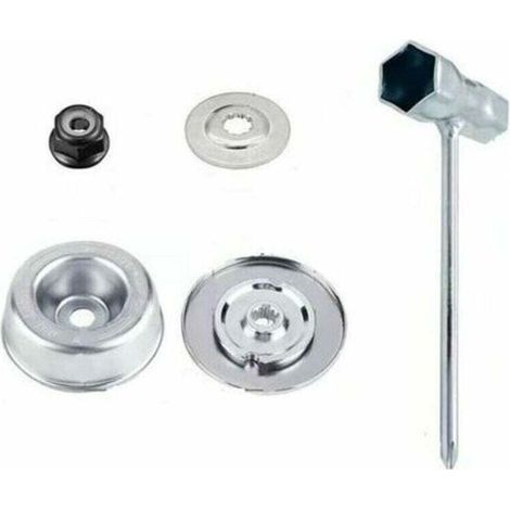 Bardusch-4pcs / Set Pièces et accessoires pour tondeuses pour STIHL FS55 FS56 FS120 FS130 FS130R FS200 FS200R FS250, Haute qualité en métal Lame pour STIHL débroussailleuse Lame Fixation Remplacement (1/2)