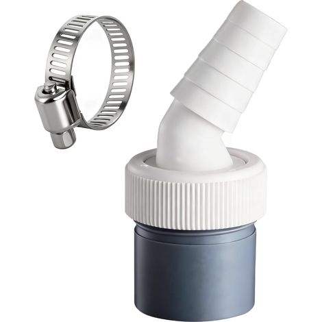 Tuyau Machine à Laver, Adaptateur de Vidange Machine à Laver pour Tuyau Ø40 mm, Entrée Ø18-24 mm avec Collier de Serrage pour Lave-Vaisselle Séchoir Machine à Laver (1/5)