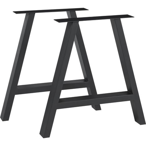 Tischgestell 2er Set Eschau Stahl 40x40 cm Schwarz [en.casa]