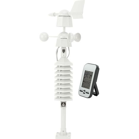 Multifunktionale Heimwetterstation mit Thermometer, Hygrometer, Anemometer, Windrichtungsanzeiger, Wettervorhersage, 100 m Reichweite, für den Außenbereich geeignet, präzise digitale Anzeige, kabellos (1/5)