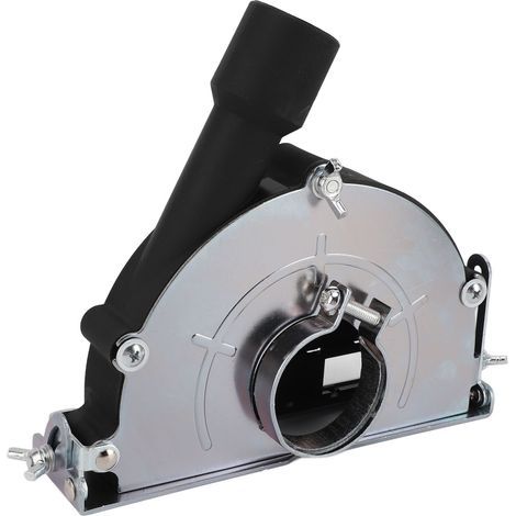 Staubschutzhaube für Winkelschleifer, Schutz aus Eisen, einfache Montage, stabil, verstellbar, effektive Auffangvorrichtung mit Klemme für 100 bis 135 mm (1/5)