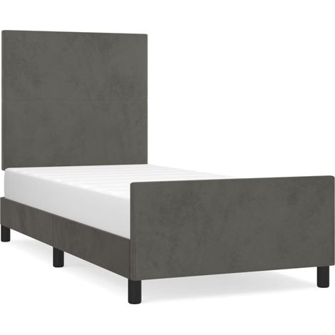 Maison Exclusive - Bettgestell ohne Matratze Dunkelgrau 90x200 cm