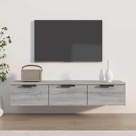 vidaXL Wall Cabinet Grey Sonoma 102x30x20 cm Engineered Wood (1/5)