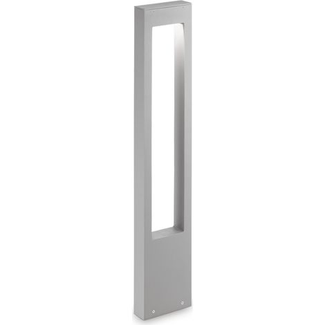 Ideal Lux Vega - 1 Bolardo de exterior ligero gris IP44, G9