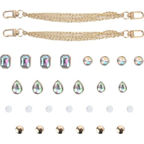 ensemble D'accessoires De Chaussure 29pcs, Accessoire De Pantoufle En Cristal, Accessoire De Sangle, Dcoration De Sandale, Dcoration De Perle, Fle (1/5)