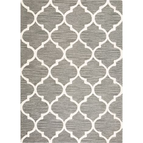 Tappeto rettangolare grigio - Tappeto moderno di design - 160 x 230 cm - Yalova