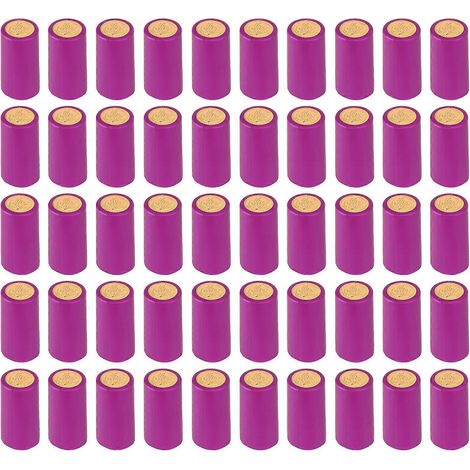 100 Stück Schrumpffolien-Verschlusskappen für Weinflaschen-6.00X3.00X3.00CM-Rosy (1/2)
