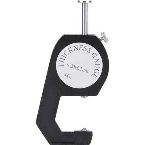 Jauge d'épaisseur de précision portable noire, micromètre 0-20 mm, outil à pointe acérée. (1/5)