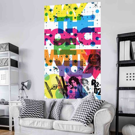 Poster géant intissé May the Force Be With Graphique Star Wars 120x200cm (1/4)