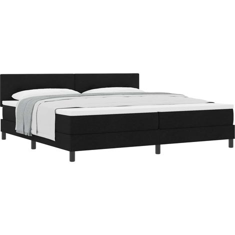 Maison Exclusive - Letto a molle con testiera Nero 200 x 200 cm Tessuto (1/5)