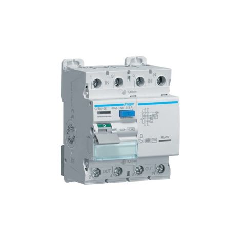 Interruttore Differenziale Acc 4P 300Ma 40A B 4M ( Hager Cod. Cfb640E )
